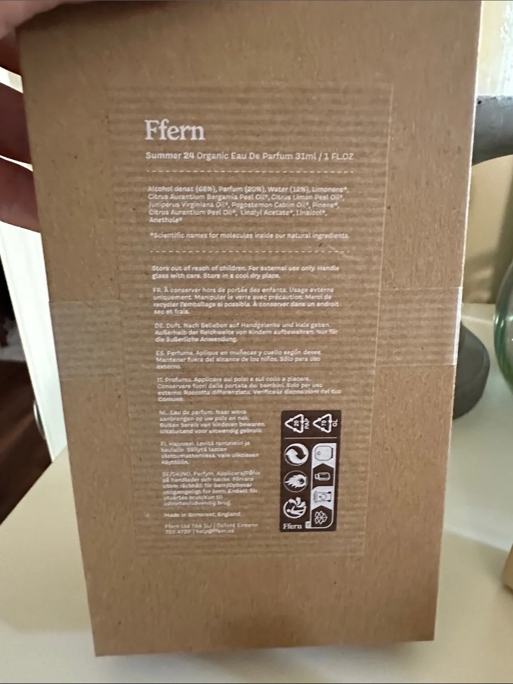 Ffern Tuscan Summer 2024 Scent Organic  31ml/1FL OZ